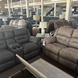 715 Sofa and Loveseat (Available in Truffle or Charcoal)